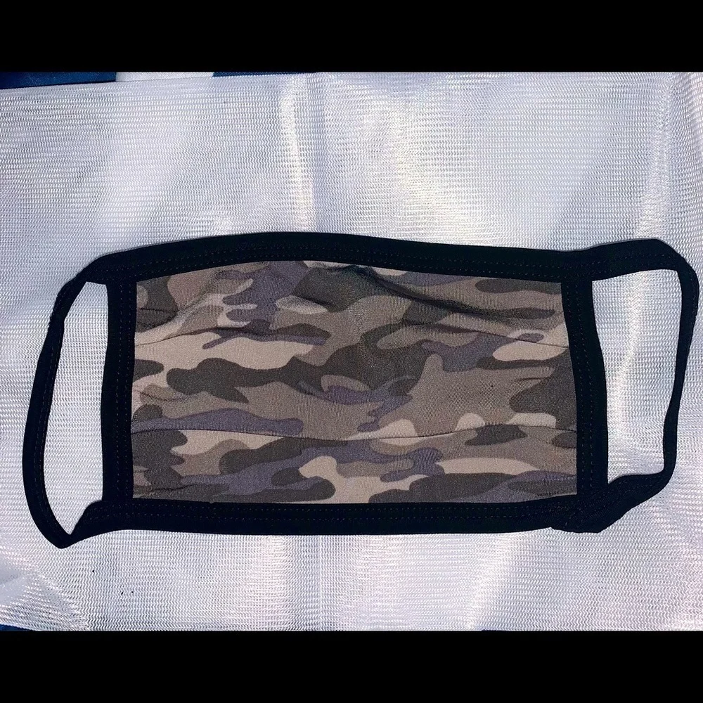 Green camouflage face mask
